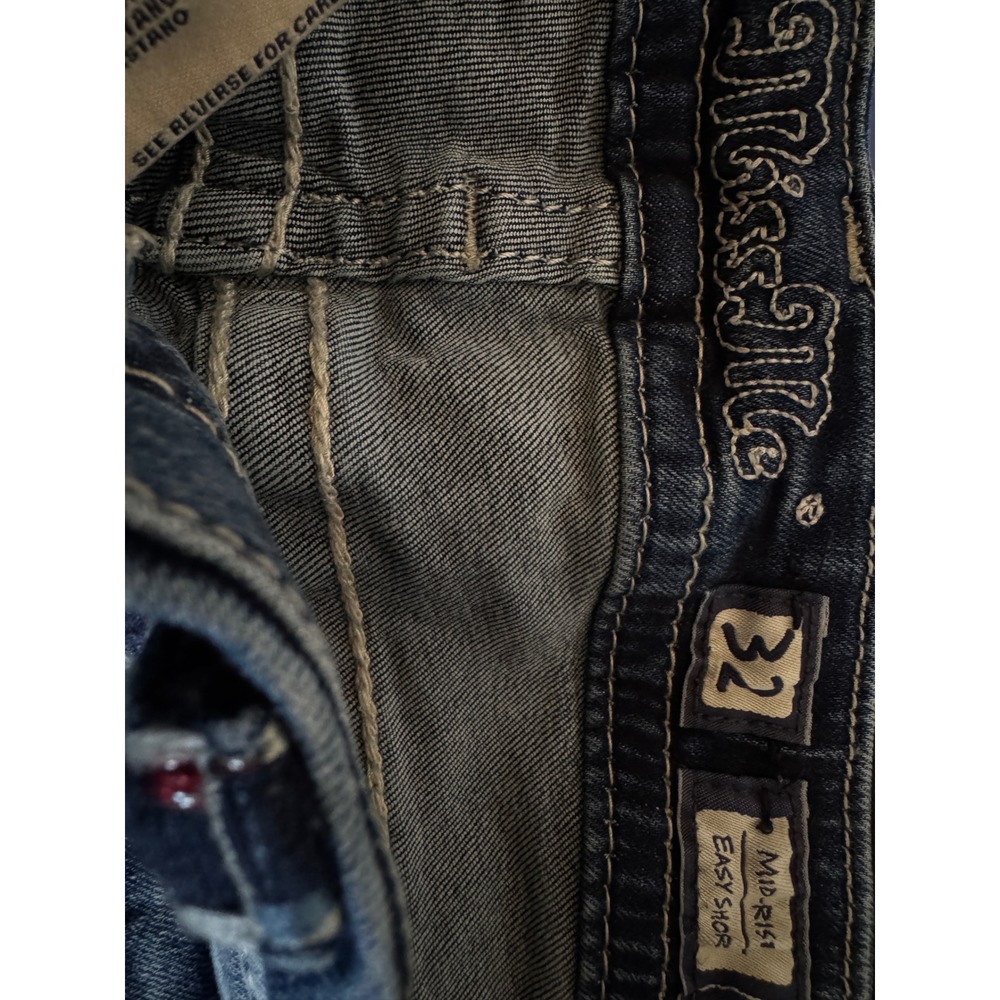 Miss Me Denim Shorts Women 33 Blue Excellent Embellished Frayed M14EFH301 - Picture 13 of 14